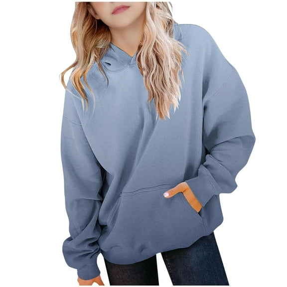 zbxnLI Toddler Girls Boys Hoodies Long Sleeve Kids Gradient Sweatshirt Pullover Hooded Tops with Pockets