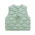 thumbnail image 1 of zbxnLI Toddler Girls Boys Puffer Vest Jacket V Neck Sleeveless Button down Waistcoat Kids Outerwear Vests, 1 of 4