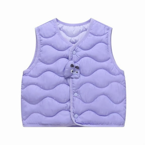 zbxnLI Toddler Girls Boys Puffer Vest Jacket V Neck Sleeveless Button down Waistcoat Kids Outerwear Vests