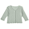 thumbnail image 1 of zbxnLI Toddler Girls Cardigan Ribbed Long Sleeve Open Front Girls Lightweight Outerwear Fall Clothes, 1 of 5