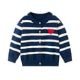 thumbnail image 1 of zbxnLI Toddler Girls Heart Cardigan Sweaters Crew Neck Button Long Sleeve Open Front Knit Cardigans, 1 of 9