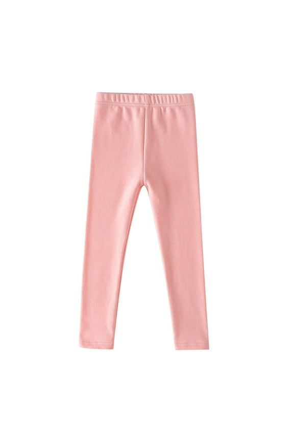 Toddler Girls Leggings Full Length Stretch Soft Bottoms Leggings Footless Pull on Tights for Little Girls