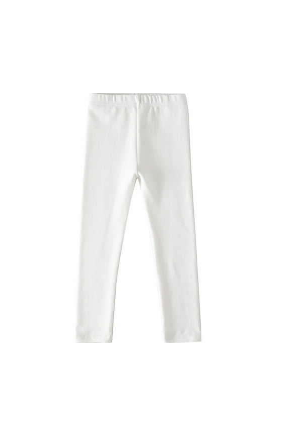 Toddler Girls Leggings Full Length Stretch Soft Bottoms Leggings Footless Pull on Tights for Little Girls