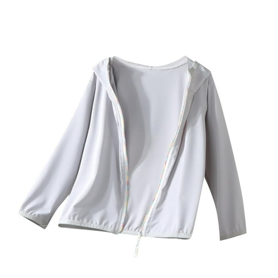 zbxnLI Toddler Girls Sun Protection Jacket Kids Full Zip Hoodie Top Long Sleeve Hooded Outerwear