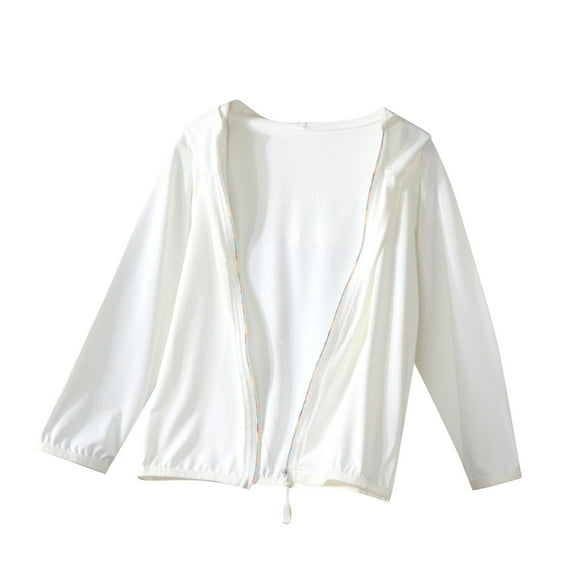 zbxnLI Toddler Girls Sun Protection Jacket Kids Full Zip Hoodie Top Long Sleeve Hooded Outerwear