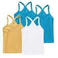 thumbnail image 1 of zbxnLI Toddler Girls Tank Tops 4 Pack Sleeveless Ribbed Basic Undershirts Dance Tank Shirts for Little Girls, 1 of 6