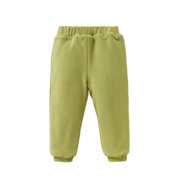 zbxnLI Toddler Kids Warm Pants Cotton Elastic Waist Fleece Thermal Joggers Trousers Winter Casual Pants 1-4 Years