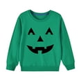 thumbnail image 1 of zbxnLI Unisex Kids Halloween Sweatshirts for Boys Girls Printed Long Sleeve Shirt Pullover Sweatshirt, 1 of 8