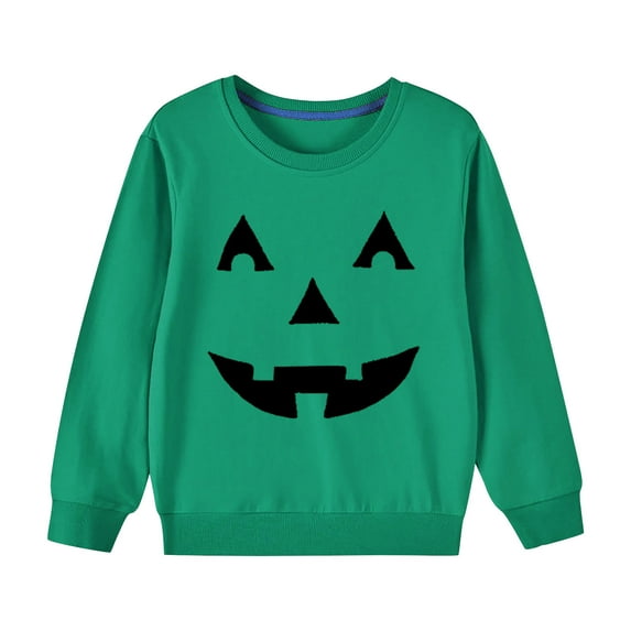 zbxnLI Unisex Kids Halloween Sweatshirts for Boys Girls Printed Long Sleeve Shirt Pullover Sweatshirt