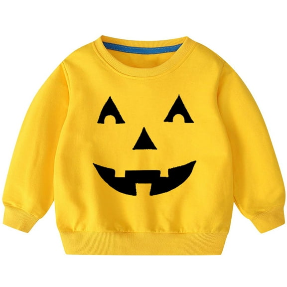zbxnLI Unisex Kids Halloween Sweatshirts for Boys Girls Printed Long Sleeve Shirt Pullover Sweatshirt
