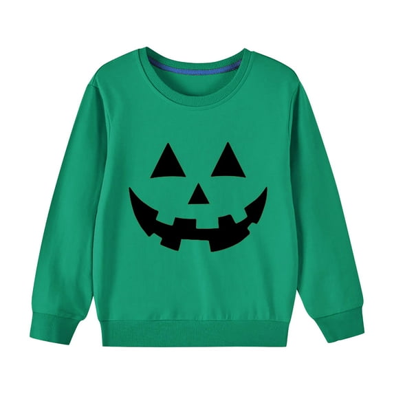 zbxnLI Unisex Kids Halloween Sweatshirts for Boys Girls Printed Long Sleeve Shirt Pullover Sweatshirt