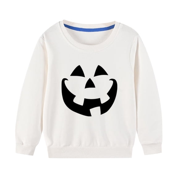zbxnLI Unisex Kids Halloween Sweatshirts for Boys Girls Printed Long Sleeve Shirt Pullover Sweatshirt