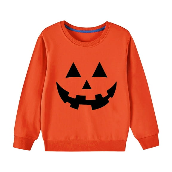 zbxnLI Unisex Kids Halloween Sweatshirts for Boys Girls Printed Long Sleeve Shirt Pullover Sweatshirt