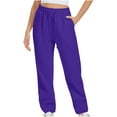 thumbnail image 1 of zbxnLI Wide Leg Sweatpants Plus Size Women Elastic Wasit Sweatpant Casual Drawstring Lounge Trousers Sport Clothes with Pockets, 1 of 7