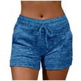 thumbnail image 1 of zbxnLI Women's Athletic Shorts Plus Size Running Shorts Drawstring Elastic Waist Casual Shorts with Pockets, 1 of 7
