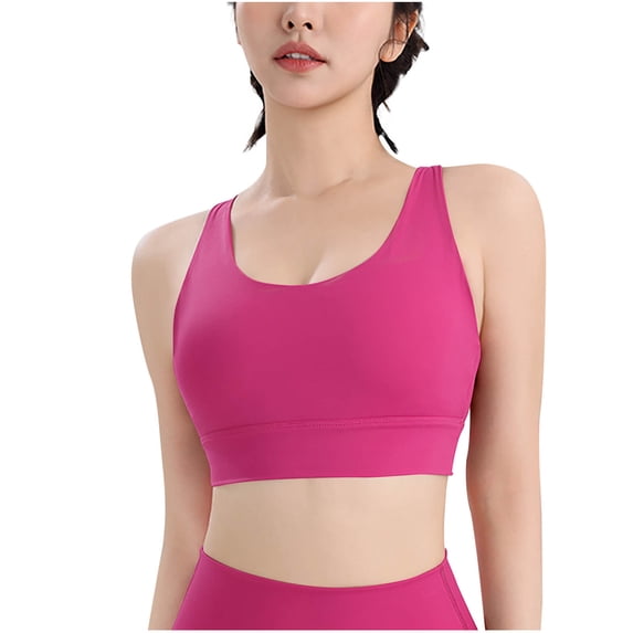 zbxnLI Women's Athletic Sports Bra Crop Tops Summer Sleeveless Scoop Neck Workout Gym Yoga Running Activewear Top