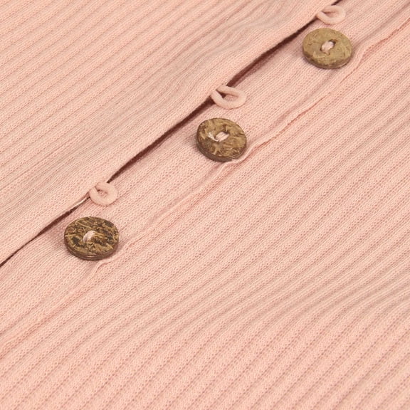 zbxnLI Women's Button Crew Neck Cardigan Sweaters Lightweight Knit Sweater Comfort Fall Fashion Slim Jacket