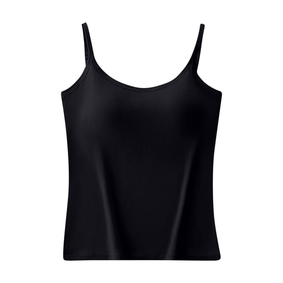 zbxnLI Women's Camisole Tops with Built in Bra Pads Cami Tank Tops Base Layers Undershirts for Women