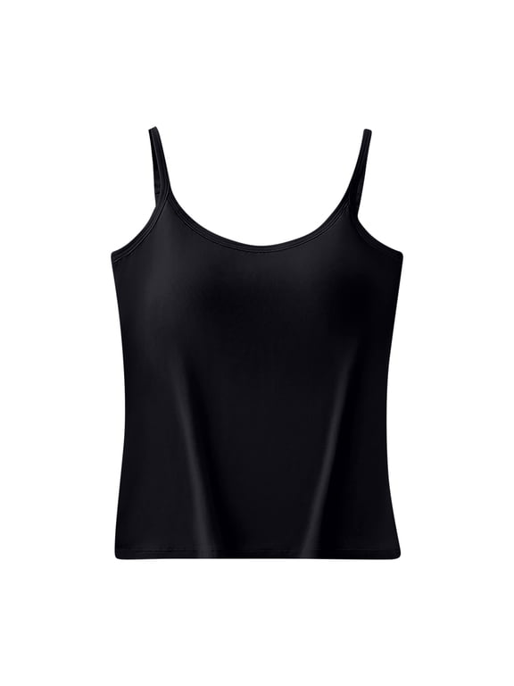 Women's Camisole Tops with Built in Bra Pads Cami Tank Tops Base Layers Undershirts for Women