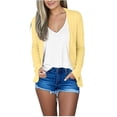 thumbnail image 1 of zbxnLI Women's Cardigans Fall Winter Open Front Lightweight Solid Color Long Sleeve Cardigan Coats, 1 of 7