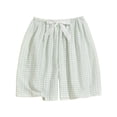 thumbnail image 1 of zbxnLI Women's Casual Flowy Wide Leg Shorts Elastic Drawstring Waist Summer Beach Lounge Loose Short Pants, 1 of 3