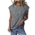 thumbnail image 1 of zbxnLI Women's Casual Stylish T Shirts Short Sleeve Crewneck Loose Basic Summer Comfortable Tee Tops for Women, 1 of 7