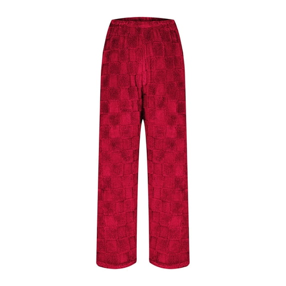 zbxnLI Women's Flannel Pajama Pants Wide Leg High Waist Pants for Women Soft Casual Lounge Sleepwear Clothes