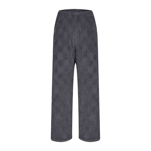 zbxnLI Women's Flannel Pajama Pants Wide Leg High Waist Pants for Women Soft Casual Lounge Sleepwear Clothes