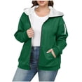 thumbnail image 1 of zbxnLI Women's Fleece Lined Hoodies Zip up Sweatshirts Long Sleeve Sherpa Padded Jackets with Pockets, 1 of 9