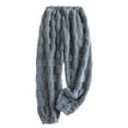 thumbnail image 1 of zbxnLI Women's Fleece Pajama Pants Winter Fuzzy Warm Pj Pants Elastic Waist Soft Lounge Sleep Pants for Women, 1 of 3