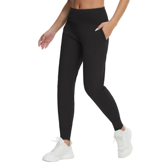 zbxnLI Women's Gym Leggings Side Pockets Seamless High Waist Yoga Pants Stretch Slim Running Workout Pants