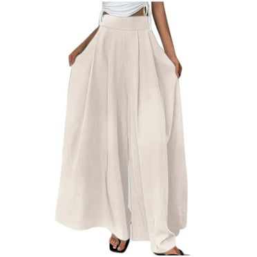 zbxnLI Women's High Waist Wide Leg Pants Business Casual Palazzo Pants Loose Casual Work Trousers for Women