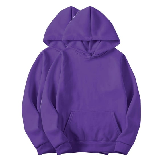 zbxnLI Women's Hoodie 2 Pack Sweatshirts for Women Hooded Long Sleeve Pullover Tops with Pockets