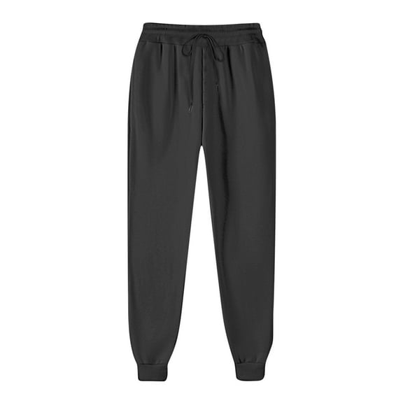zbxnLI Women's Jogger Pants Solid Color Lightweight Loose Cinch Bottom Running Sweatpants No Pockets