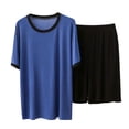 thumbnail image 1 of zbxnLI Women's Plus Size Pajamas Loungewear Short Sleeve Comfy Tops with Shorts Lounge Sleepwear Sets, 1 of 4