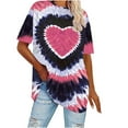 thumbnail image 1 of zbxnLI Women's Plus Size Summer Tops Tie-Dye Short Sleeve T-Shirt for Women Loose Casual Graphic Tees, 1 of 8