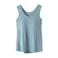 thumbnail image 1 of zbxnLI Women's Plus Size Tank Tops Built-In Bra Pads Sleeveless Soft Loose Pajama Tops for Women, 1 of 5