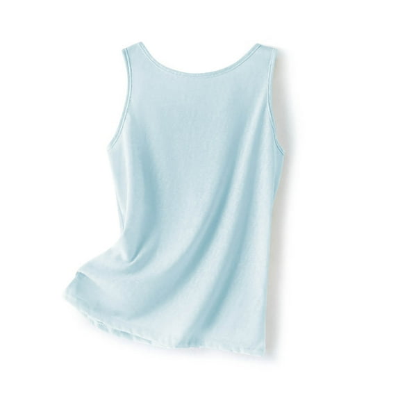 zbxnLI Women's Soft Tank Tops Sleeveless Pajama Shirts Solid Color Loose Basic Tank Tee Loungewear