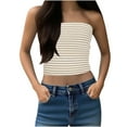 thumbnail image 1 of zbxnLI Women's Strapless Tube Tops Strapless Knit Bandeau Going out Tops Backless Crop Tops for Women, 1 of 8