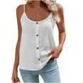 thumbnail image 1 of zbxnLI Women's Summer Sleeveless Tank with Button Cami Tops Comfort Elegant Solid Color Tank Top for Women, 1 of 7