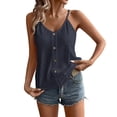 thumbnail image 1 of zbxnLI Women's Summer Sleeveless Tank with Button Cami Tops Comfort Elegant Solid Color Tank Top for Women, 1 of 7