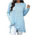thumbnail image 1 of zbxnLI Women's Sweater Knit Long Sleeve Shirts Crew Neck Casual Lightweight Loose Tunic Tops Wear Leggings, 1 of 7