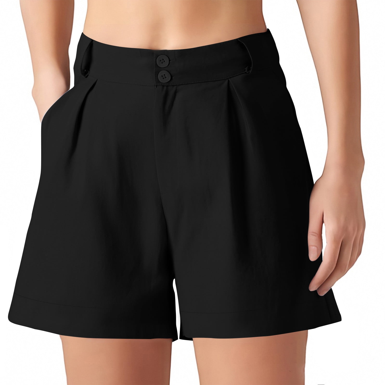 zbxnLI Women's Work Shorts Cotton Linen Casual Dress Shorts High Waist  Business Office Shorts with Pockets - Walmart.com