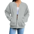 thumbnail image 1 of zbxnLI Women's Zip up Sweatshirt Jackets Fashion Fall Long Sleeve Casual Outerwear Jackets for Women, 1 of 2