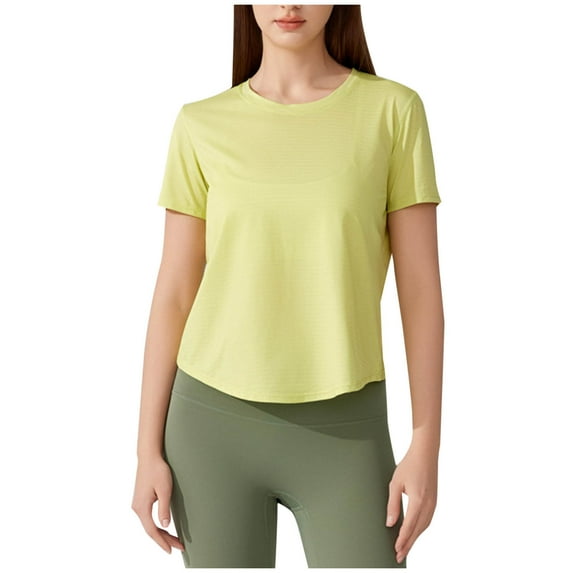 zbxnLI Womens Lightweight T Shirts Comfy Summer Solid Color Basic Tee Top for Women Loose Trendy Short Sleeve Tops