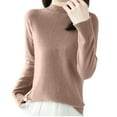 thumbnail image 1 of zbxnLI Womens Mock Turtleneck Sweater Thin Knit Long Sleeve Tops for Women Fall Winter Pullover Sweaters, 1 of 3