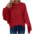 thumbnail image 1 of zbxnLI Womens Plus Size Sweaters Long Sleeve Tunic Tops Crewneck Causal Blouses Pullover Shirts for Ladies, 1 of 7