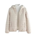 thumbnail image 1 of zbxnLI Womens Puffer Coat Lightweight Hooded Zip up Quilted Jacket Fall Winter Outerwear with Pockets, 1 of 3