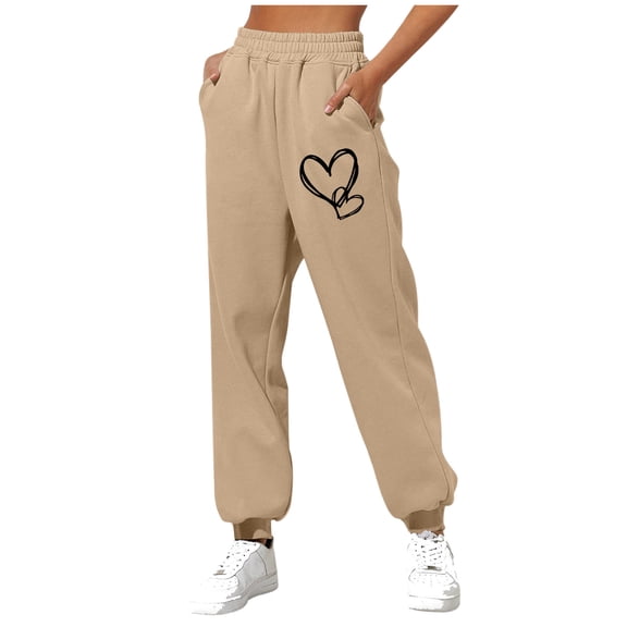 zbxnLI Womens Sweatpants Elastic Waisted Drawstring Trendy Joggers Athletic Pants with Pocket Lounge Workout Pants