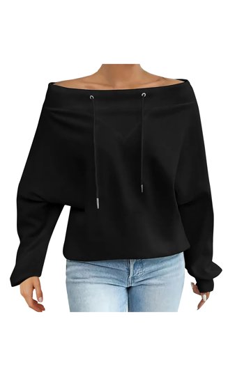 Off The Shoulder Sweatshirt Size